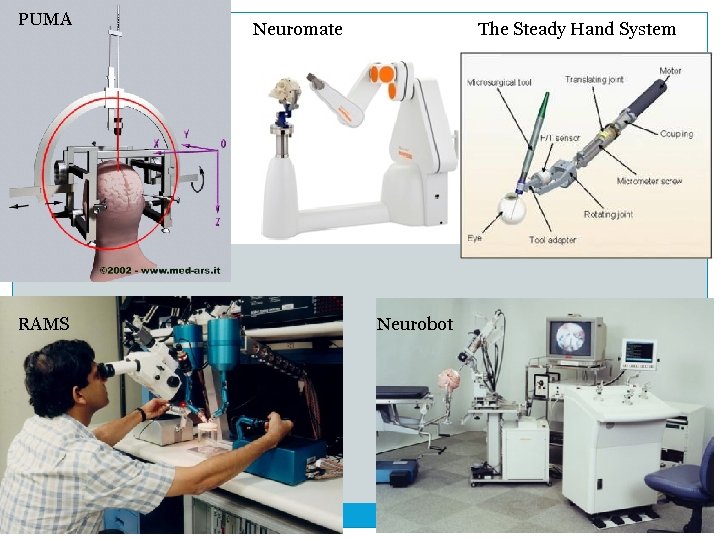 PUMA RAMS Neuromate The Steady Hand System Neurobot 