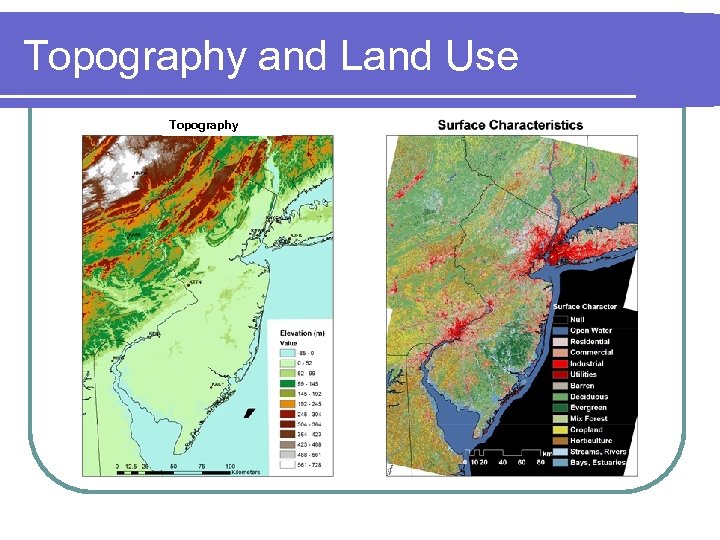 Topography and Land Use Topography 