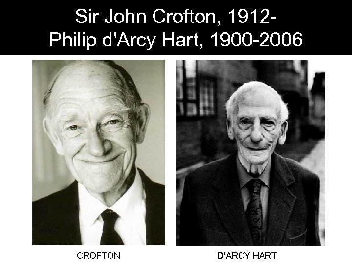 Sir John Crofton, 1912 Philip d'Arcy Hart, 1900 -2006 CROFTON D'ARCY HART 