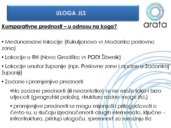 Komparativne prednosti – u odnosu na koga? • Međunarodne lokacije (Kukuljanovo vs Mađarska poslovna