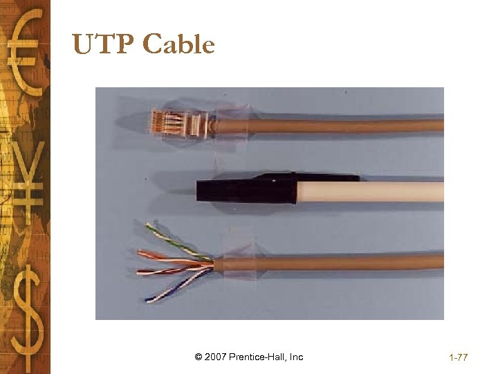 UTP Cable © 2007 Prentice-Hall, Inc 1 -77 