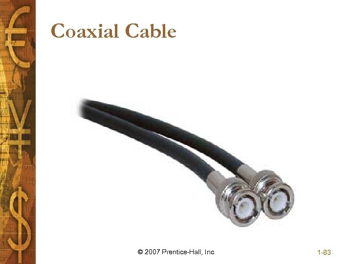 Coaxial Cable © 2007 Prentice-Hall, Inc 1 -83 
