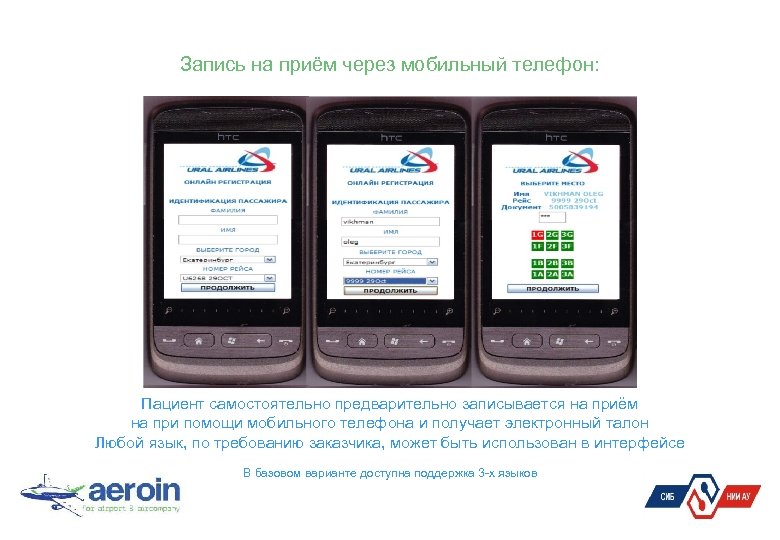 Запись на приём через мобильный телефон: Пациент самостоятельно предварительно записывается на приём на при