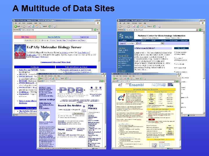 A Multitude of Data Sites 