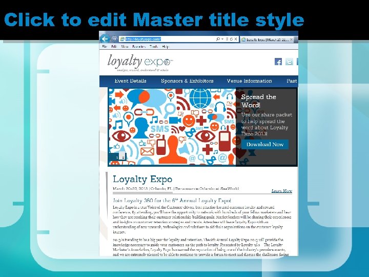 Click to edit Master title style 