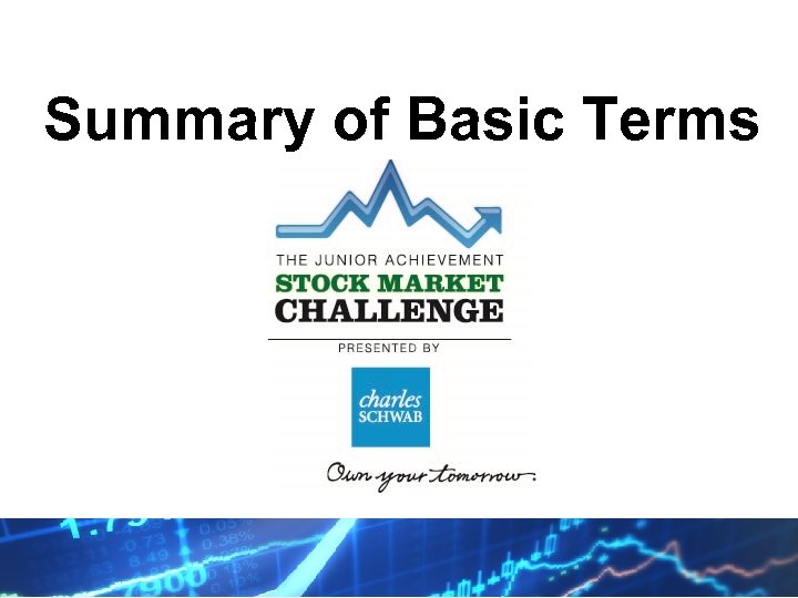 Summary of Basic Terms 