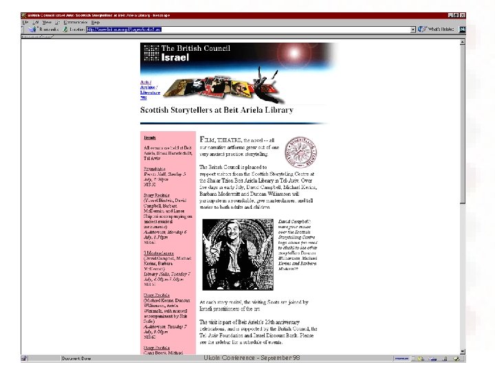 Ukoln Conference - September 98 