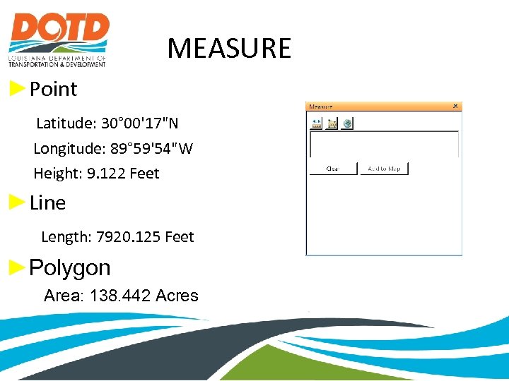 MEASURE ►Point Latitude: 30° 00'17