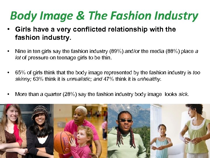 Body Image & The Fashion Industry • Girls have a very conflicted relationship with