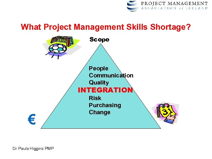 What Project Management Skills Shortage? Scope € Dr Paula Higgins PMP People Communication Quality