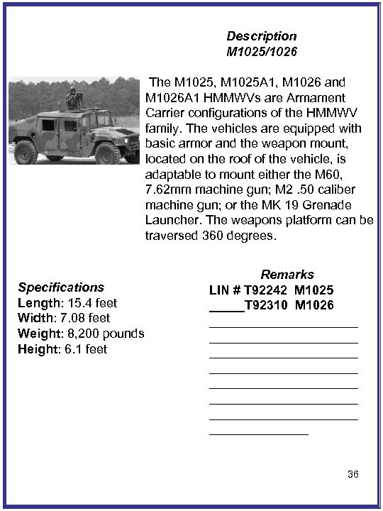 Description M 1025/1026 The M 1025, M 1025 A 1, M 1026 and M