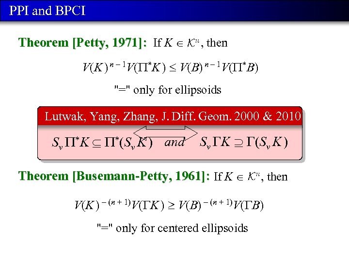 The Petty Projection Inequality And Beyond Franz Schuster