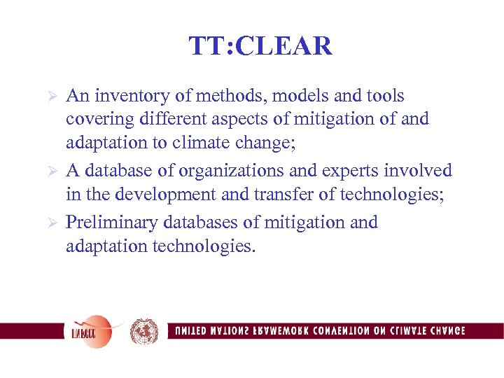 TT: CLEAR Ø Ø Ø An inventory of methods, models and tools covering different