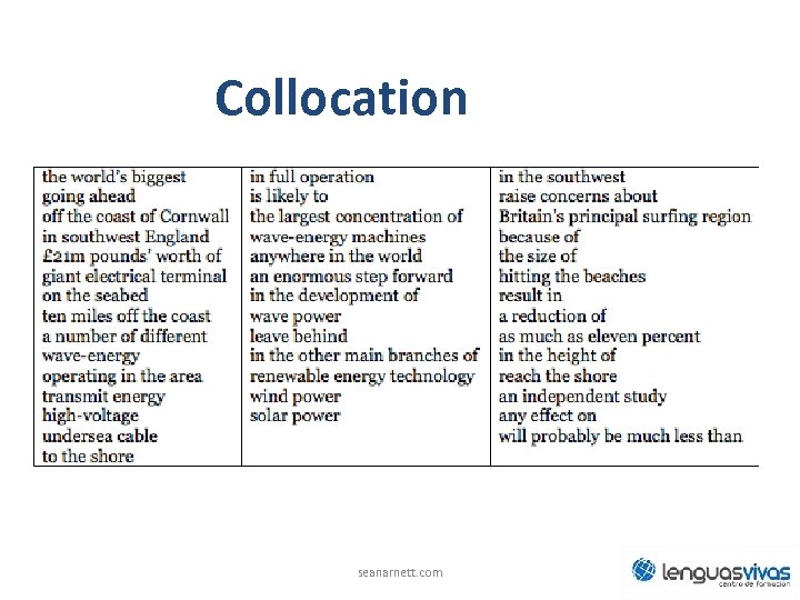 Collocation seanarnett. com 