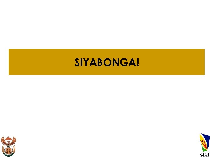 SIYABONGA! 