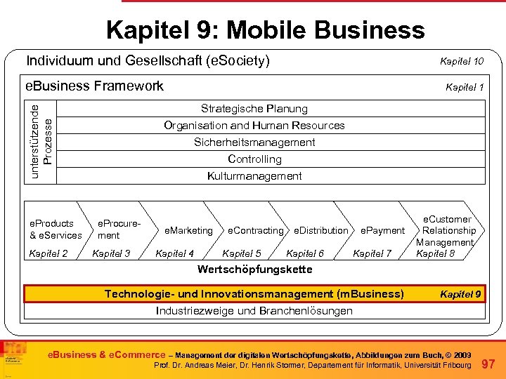 Kapitel 9: Mobile Business Individuum und Gesellschaft (e. Society) Kapitel 10 e. Business Framework