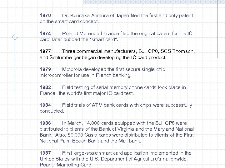 1970 Dr. Kunitaka Arimura of Japan filed the first and only patent on the