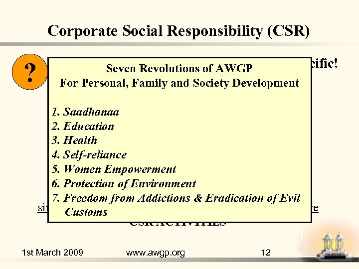 Corporate Social Responsibility (CSR) ? Correlation is Revolutionsclear! Be more specific! Seven not quite