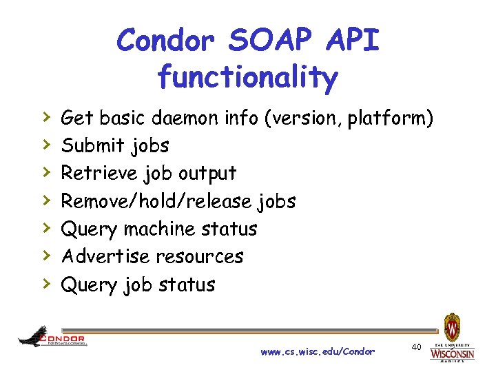 Condor SOAP API functionality › › › › Get basic daemon info (version, platform)