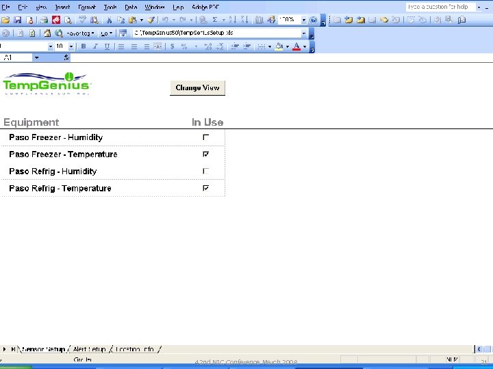 42 nd NIC Conference March 2008 21 