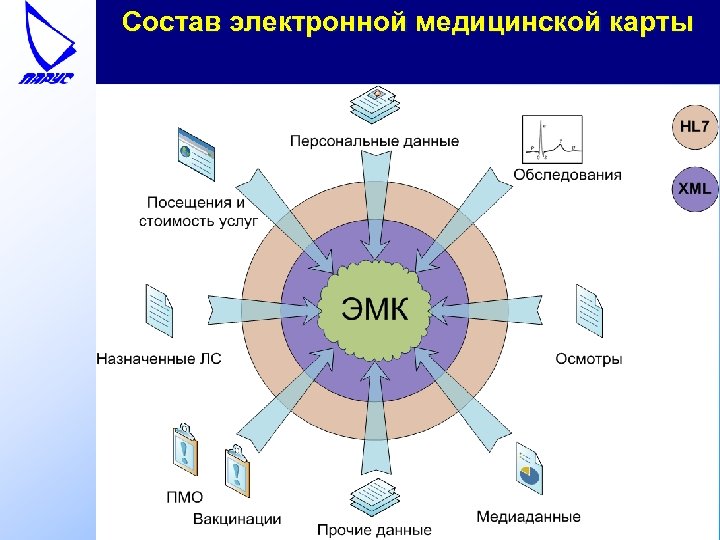 Состав электронной медицинской карты 