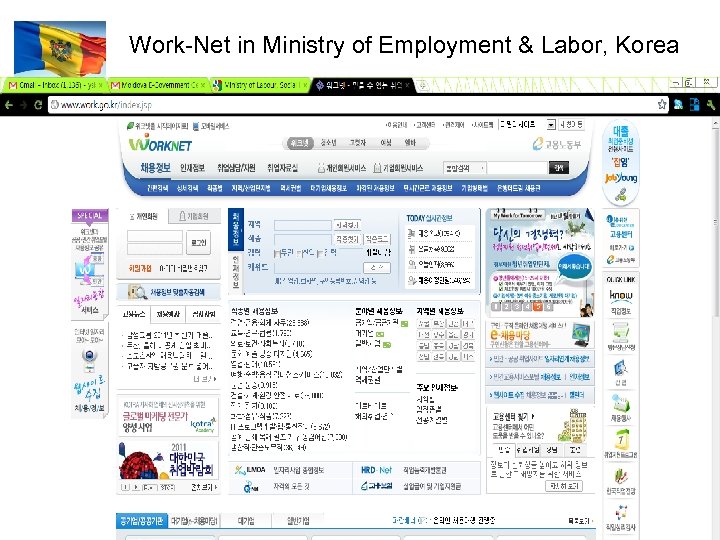Work-Net in Ministry of Employment & Labor, Korea 9 9 