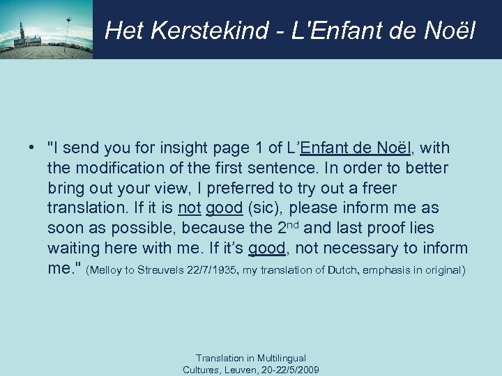 Het Kerstekind - L'Enfant de Noël • 