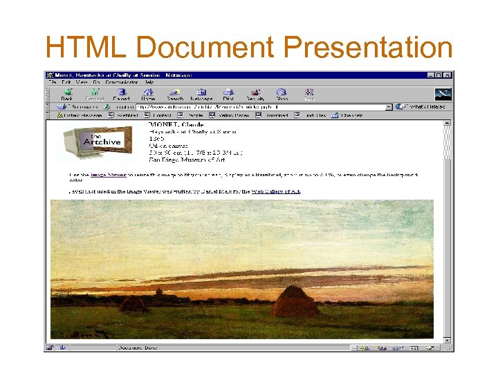 HTML Document Presentation 