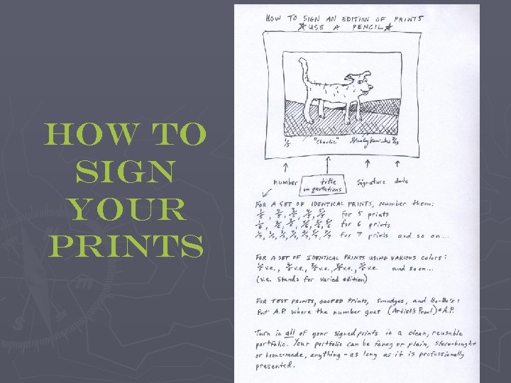 How to sign your prints 