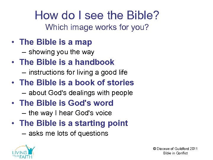 How do I see the Bible? Which image works for you? • The Bible