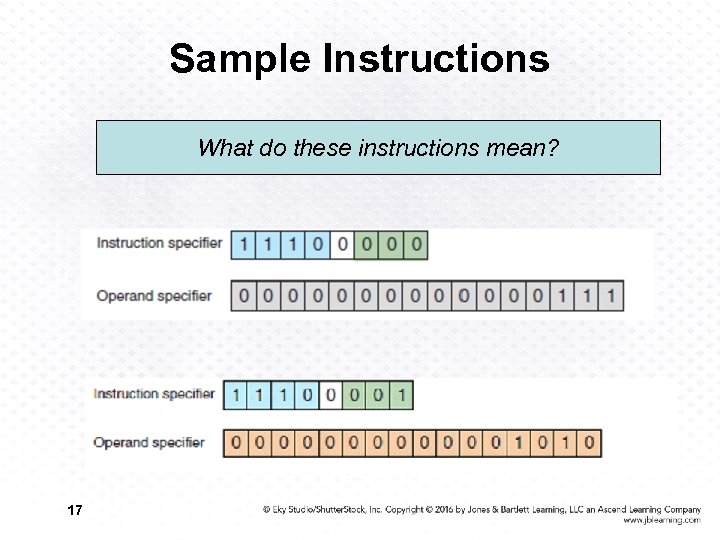 Sample Instructions What do these instructions mean? 17 