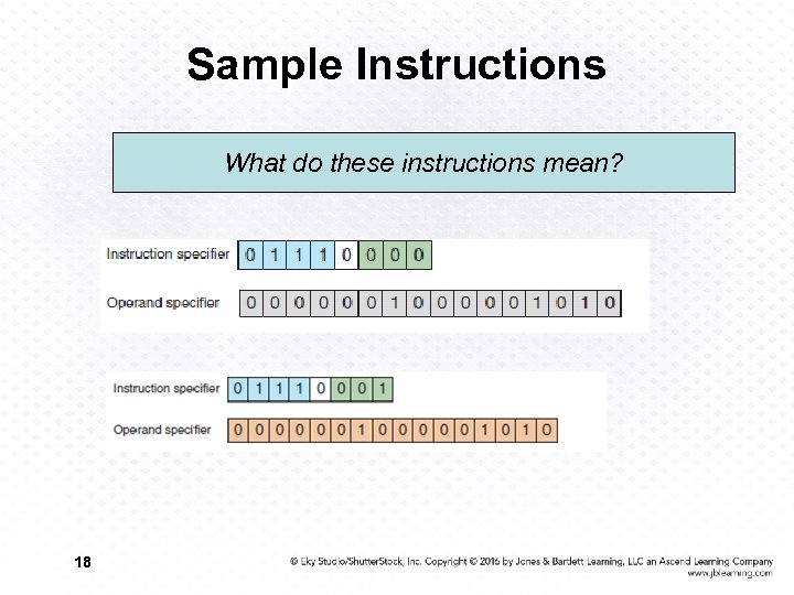 Sample Instructions What do these instructions mean? 18 