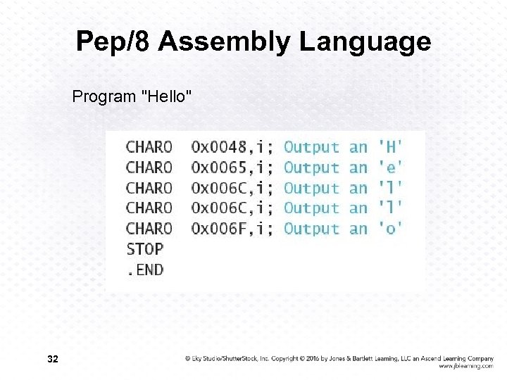 Pep/8 Assembly Language Program 