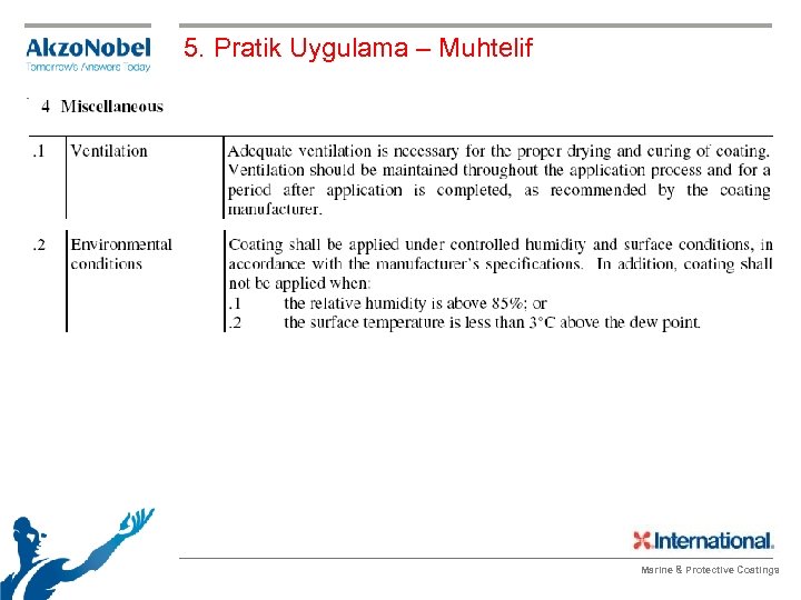 5. Pratik Uygulama – Muhtelif Marine & Protective Coatings 