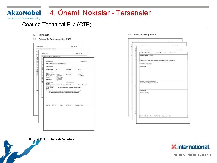 4. Önemli Noktalar - Tersaneler Coating Technical File (CTF) Kaynak: Det Norsk Veritas Marine