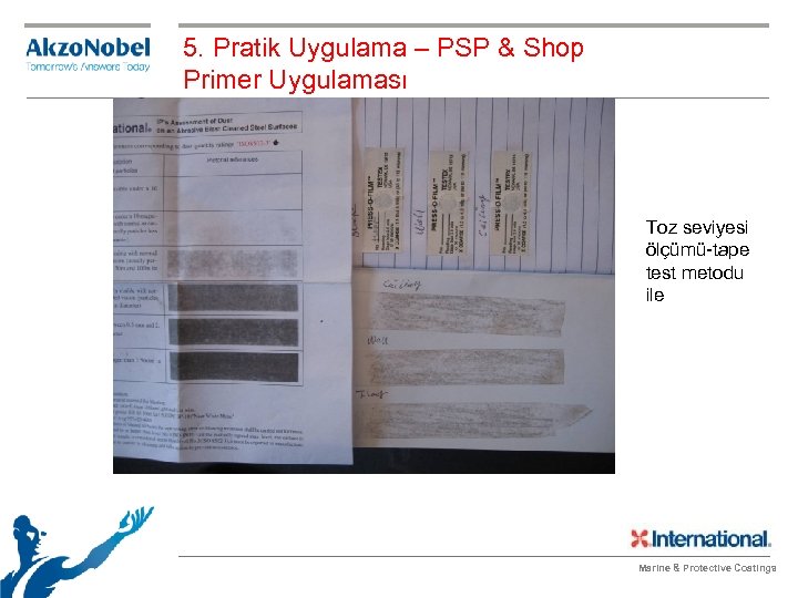 5. Pratik Uygulama – PSP & Shop Primer Uygulaması Toz seviyesi ölçümü-tape test metodu