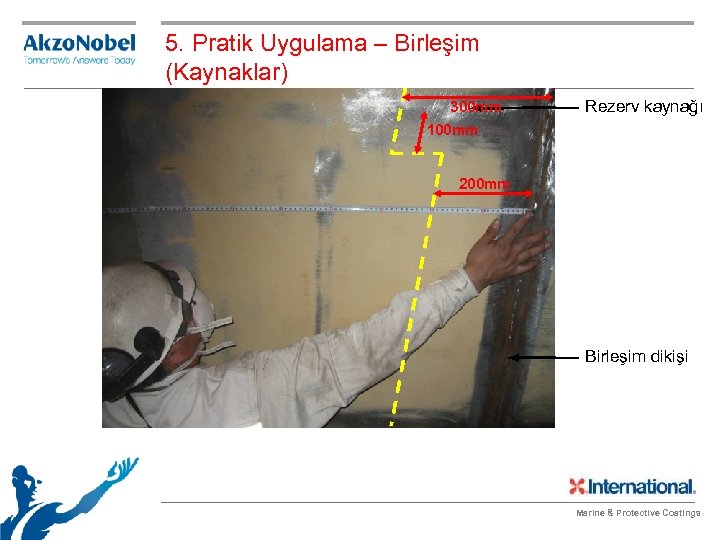 5. Pratik Uygulama – Birleşim (Kaynaklar) 300 mm Rezerv kaynağı 100 mm 200 mm