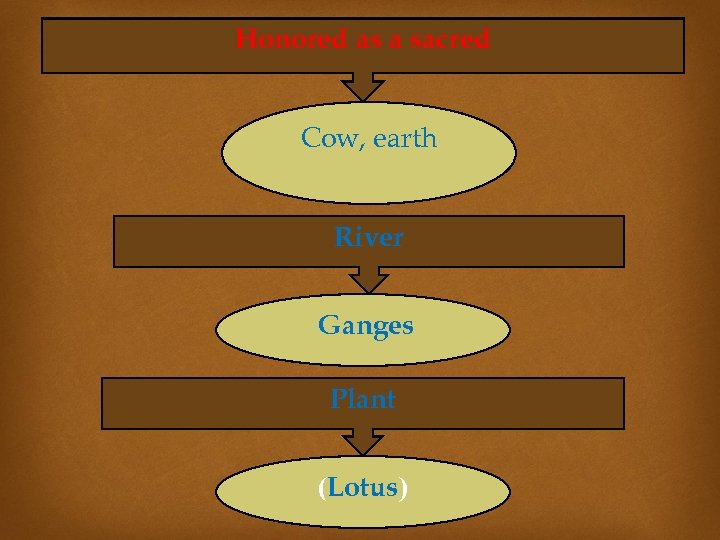 Honored as a sacred Cow, earth River Ganges Plant (Lotus) 