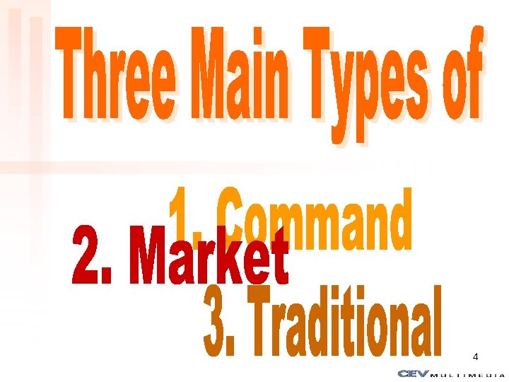 Three Main Types of Economic Systems 4 