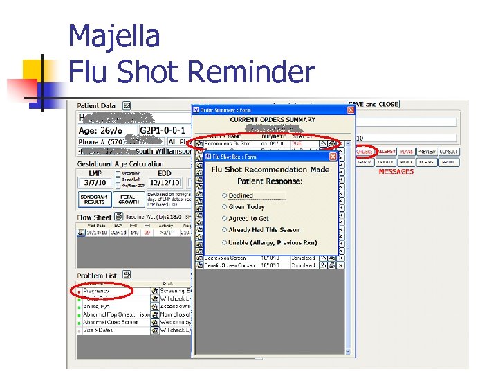 Majella Flu Shot Reminder 
