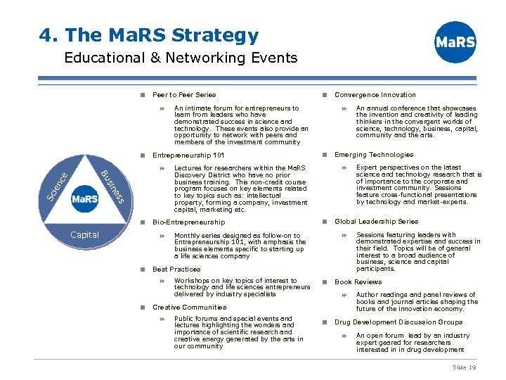 4. The Ma. RS Strategy Educational & Networking Events ¢ Peer to Peer Series