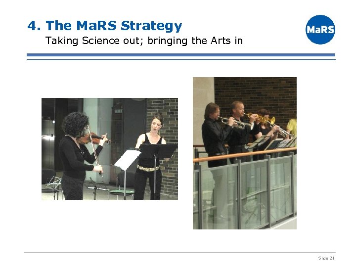 4. The Ma. RS Strategy Taking Science out; bringing the Arts in Slide 21
