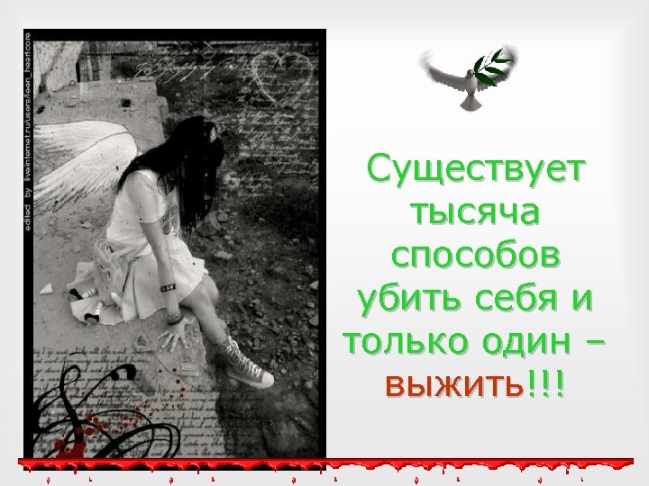 Существует тысяча способов убить себя и только один – выжить!!! 