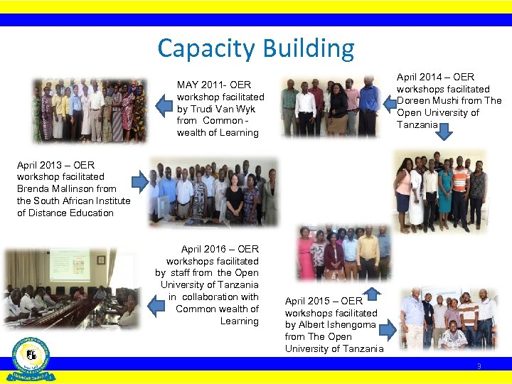 Capacity Building April 2014 – OER workshops facilitated Doreen Mushi from The Open University