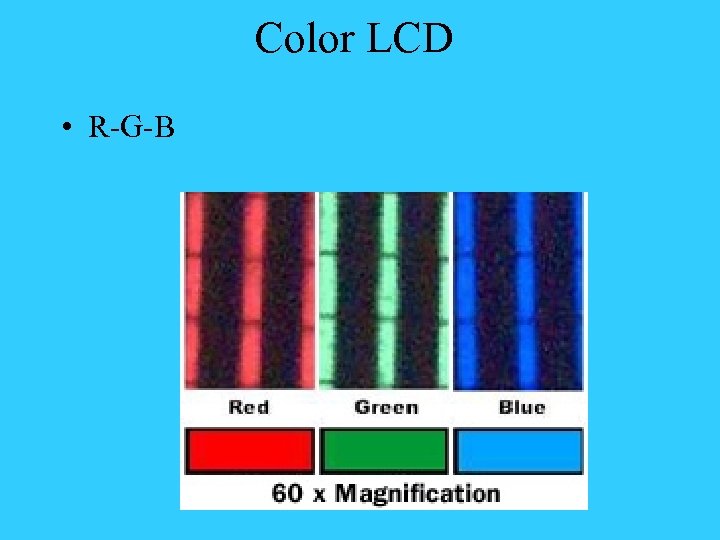 Color LCD • R-G-B 