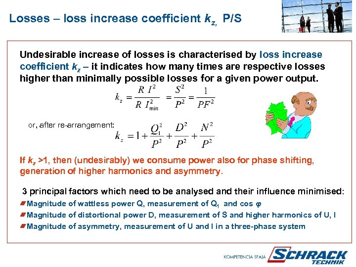 Losses – loss increase coefficient kz, P/S Undesirable increase of losses is characterised by