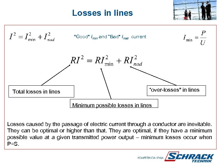 Losses in lines 