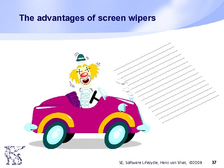 The advantages of screen wipers SE, Software Lifecycle, Hans van Vliet, © 2008 37