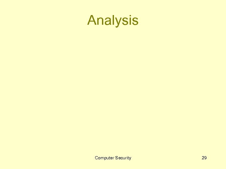 Analysis Computer Security 29 