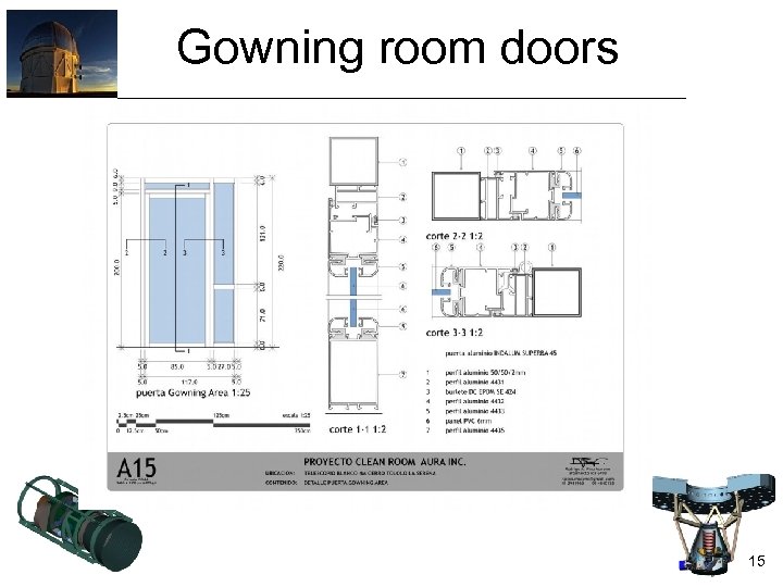Gowning room doors 15 